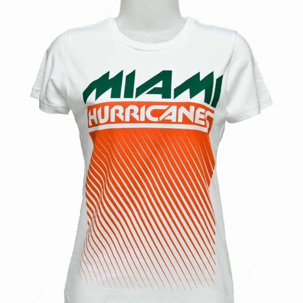 University of Miami Woman's Junior Cut Fade Out T
